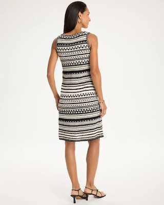 Cotton-Blend Knit Sweater Dress click to view larger image.
