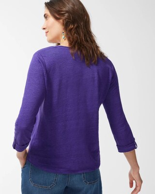 Linen 3/4 Sleeve Tee