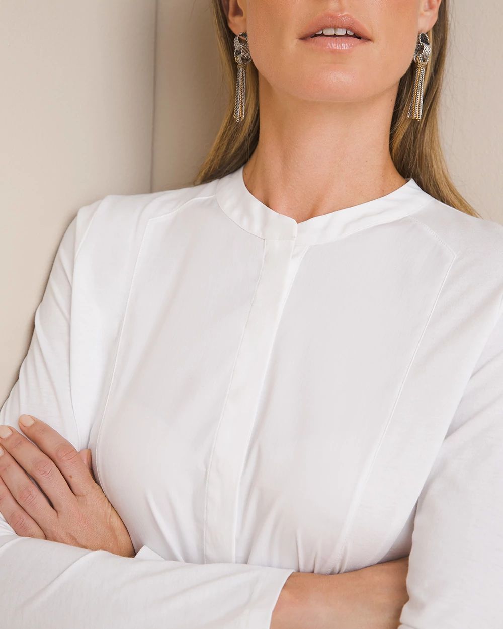Knit Poplin Tunic