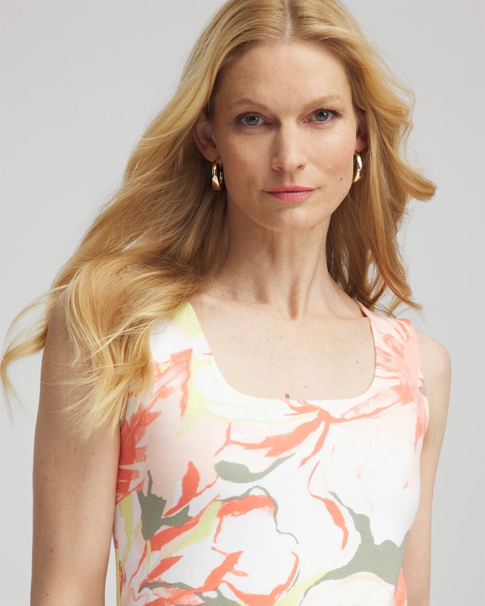 Floral Square-Neck Tank