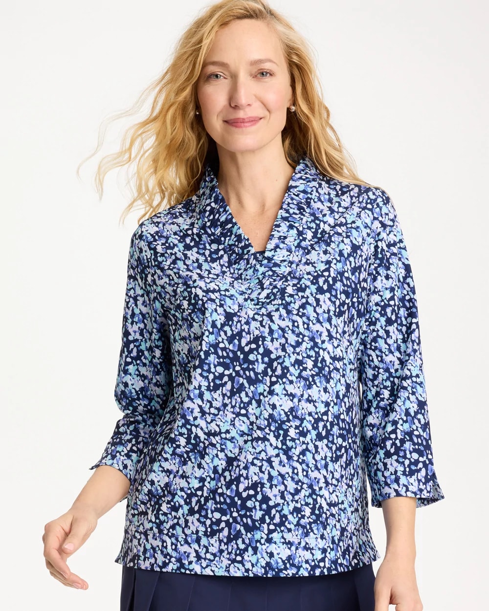 Zenergy® UPF Ruffle Neck Top, photo 1 of 5