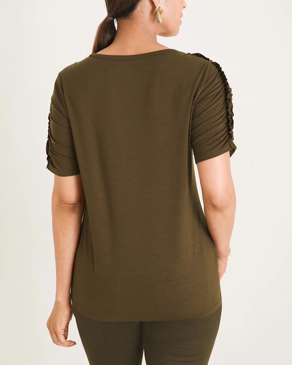Ruffle-Sleeve Tee