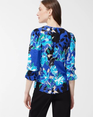 Floral Ruffle Cuff Tee