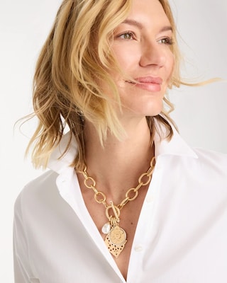 Toggle Cameo Charm Necklace click to view larger image.