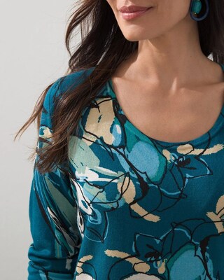 Spun Rayon Wildflower Pullover Sweater