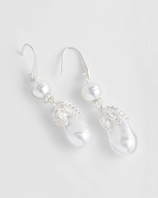 No Droop® Pearl Effect Earrings click to view larger image.