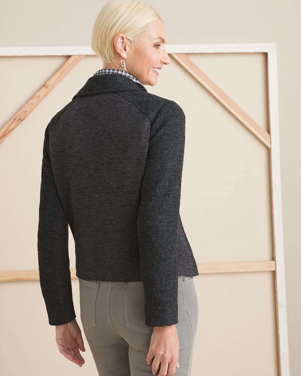 Boiled Wool-Blend Moto Jacket