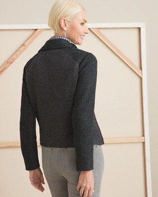 Boiled Wool-Blend Moto Jacket