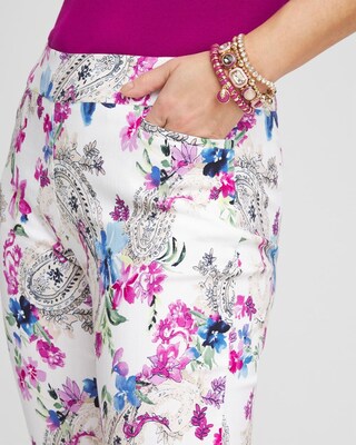 Brigitte™ Paisley Floral Cropped Pants click to view larger image.