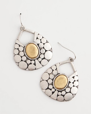 Island Metal Drop Earrings click to view larger image.