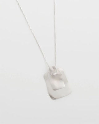 Adjustable Square Pendant Necklace click to view larger image.