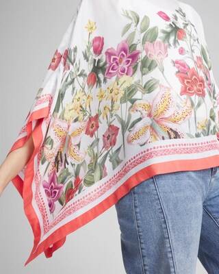 Wildflower Crepe Boatneck Poncho click to view larger image.