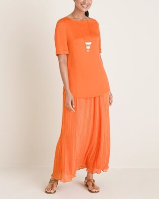 Plisse Maxi Skirt
