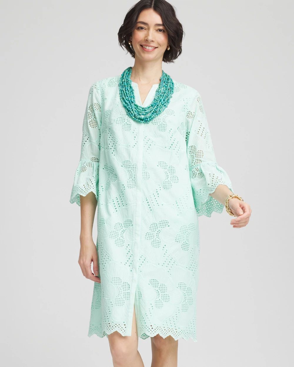 Eyelet Cotton Voile Dress