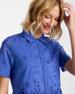 Eyelet Tiered Dress click to view larger image.