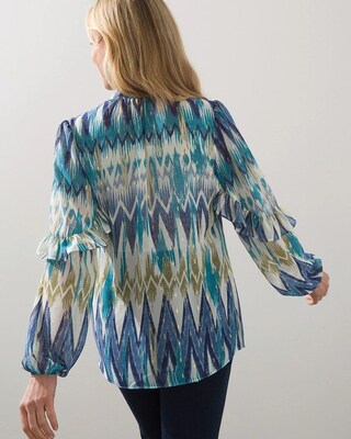 Ikat Print Clip Dot Top