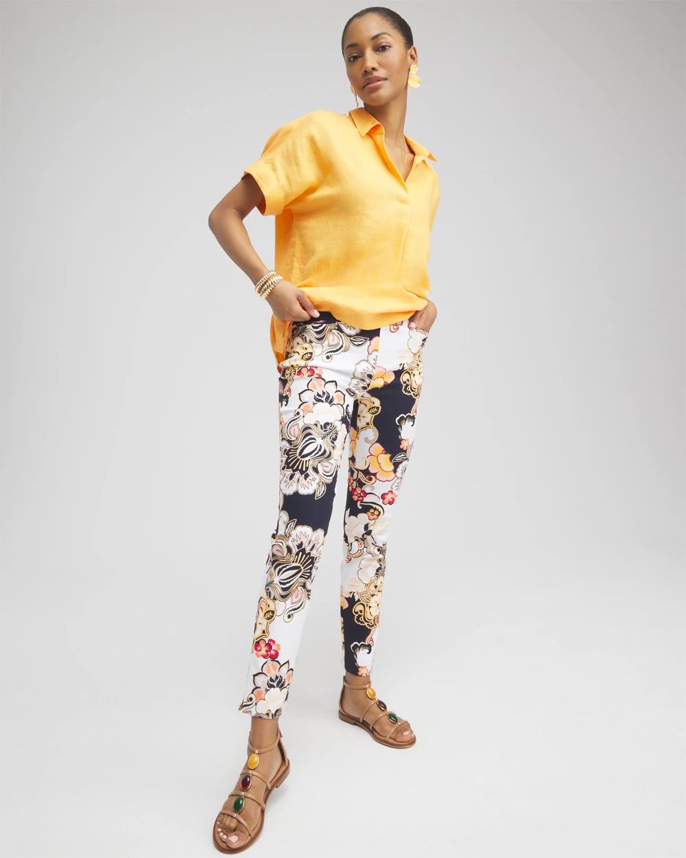 Brigitte Warm Floral Ankle Pants