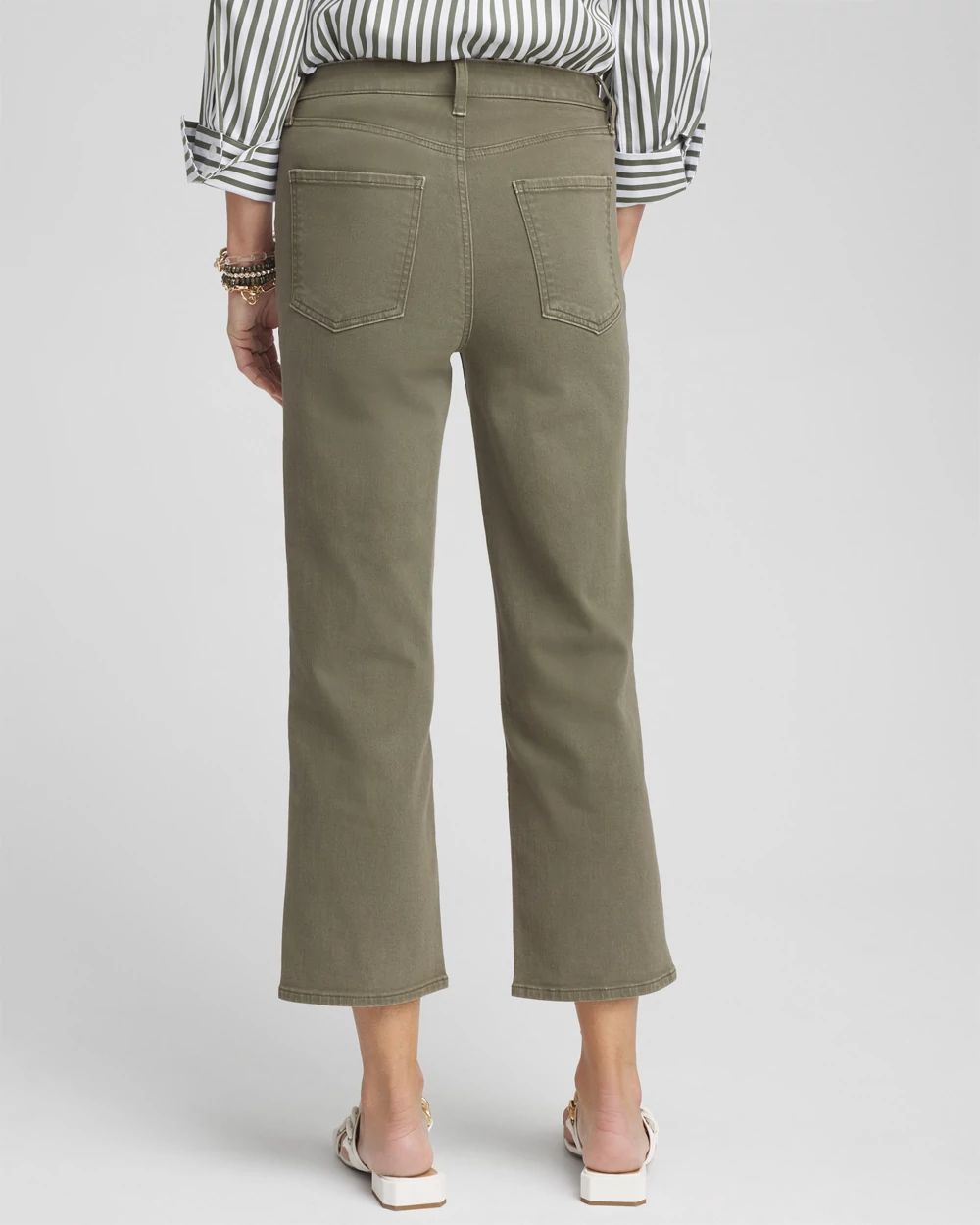 High Rise Straight Cropped Denim