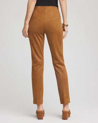 Faux Suede Juliet Slim Ankle Pants click to view larger image.