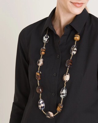 Animal-Print Single-Strand Necklace