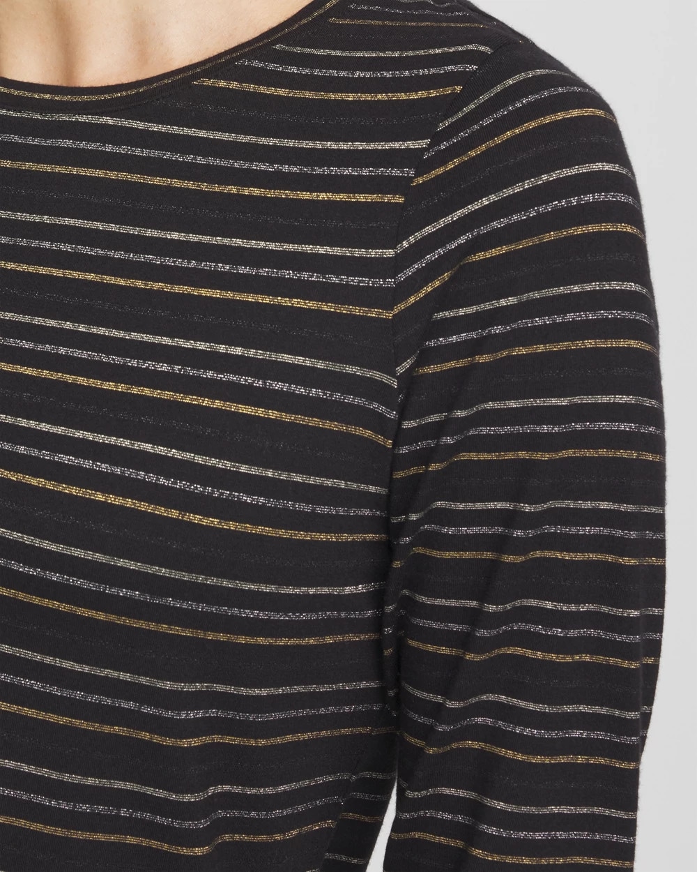 Touch of Cool™ Shine Stripes Layering Tee