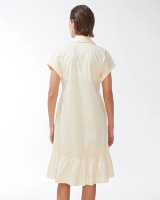 Black Label Poplin Neutral Bow Dress
