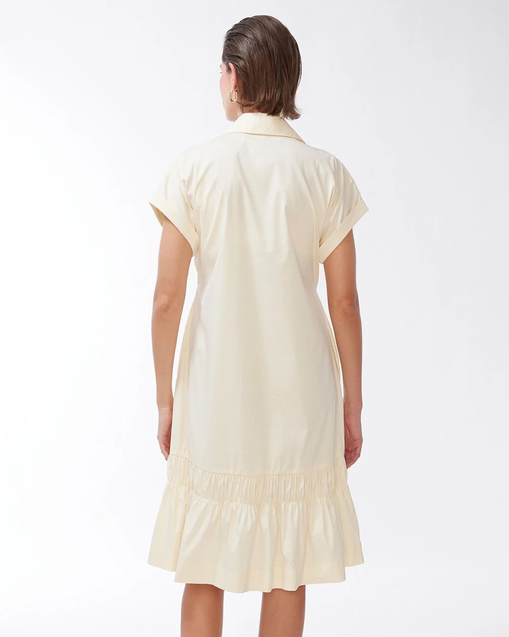 Black Label Poplin Neutral Bow Dress