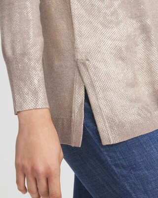 Foil Crew Neck Sweater Tunic click to view larger image.