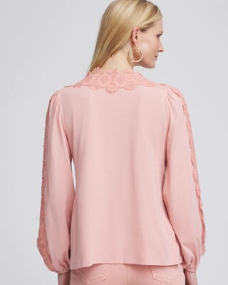 Scalloped-Lace Pima Top click to view larger image.