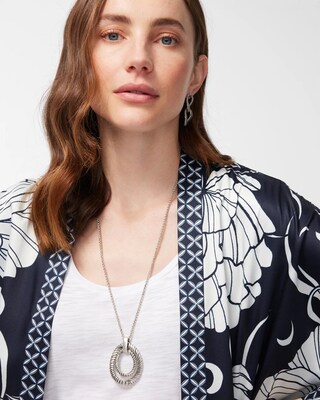 Silver Tone Adjustable Necklace
