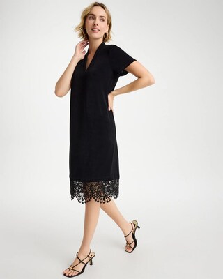 Travelers™ Lace Hem V-Neck Dress click to view larger image.