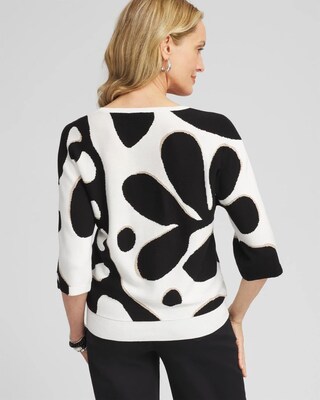 Woodblock Intarsia Pullover Sweater