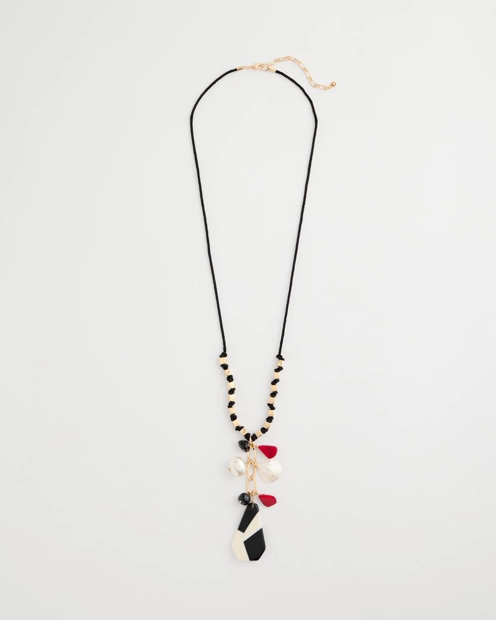 Corded Short Pendant Necklace