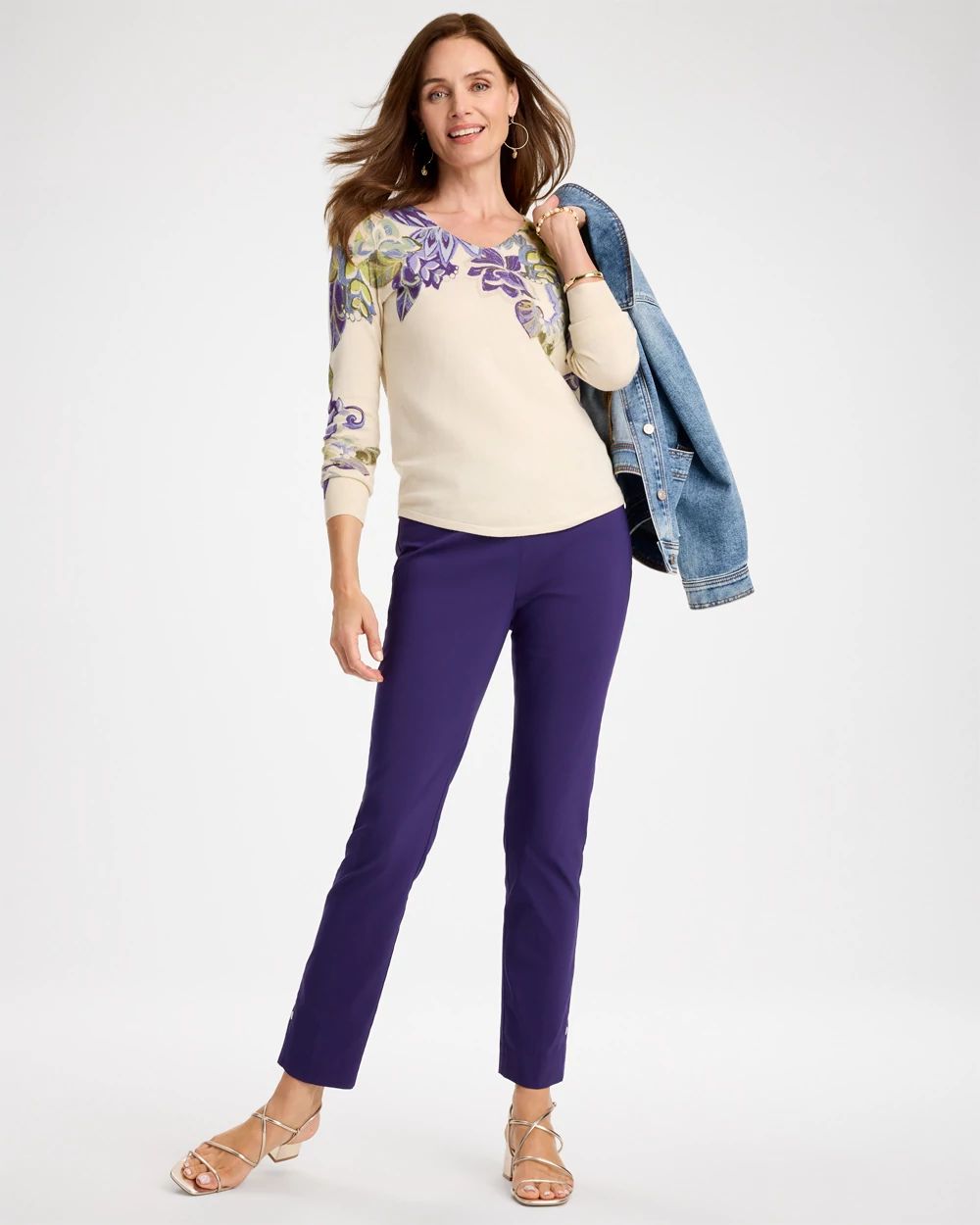 Brigitte™ Slim Button Hem Pants