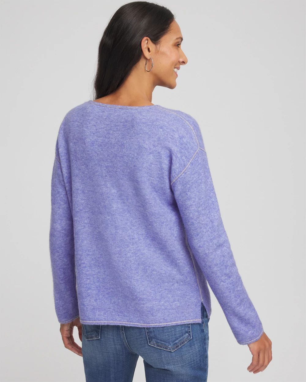 Contrast Stitch Detail Pullover