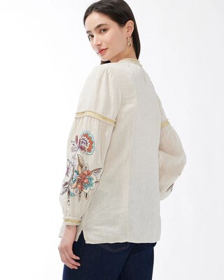 Linen Embroidered Blouse