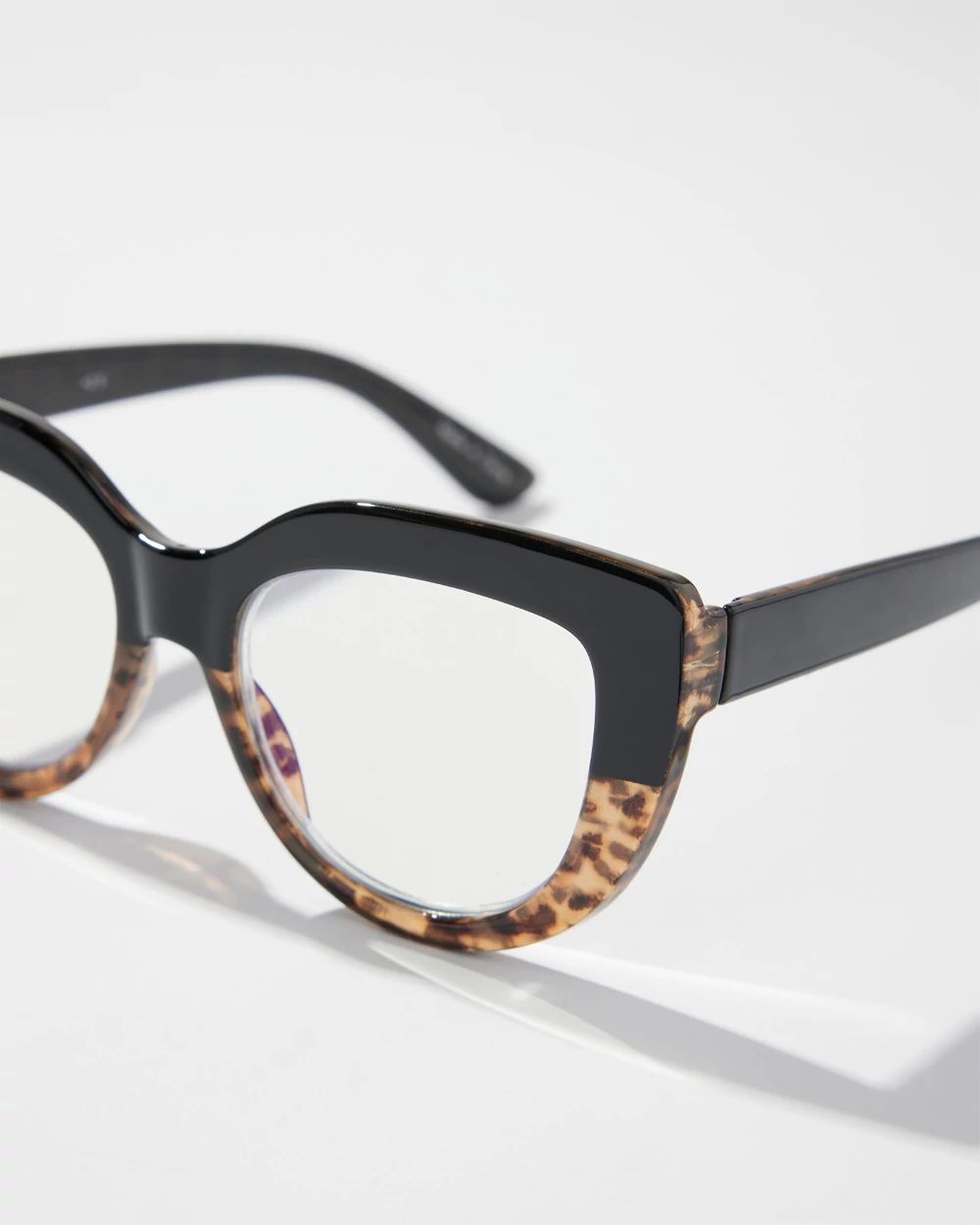 Leopard Print Colorblock Readers