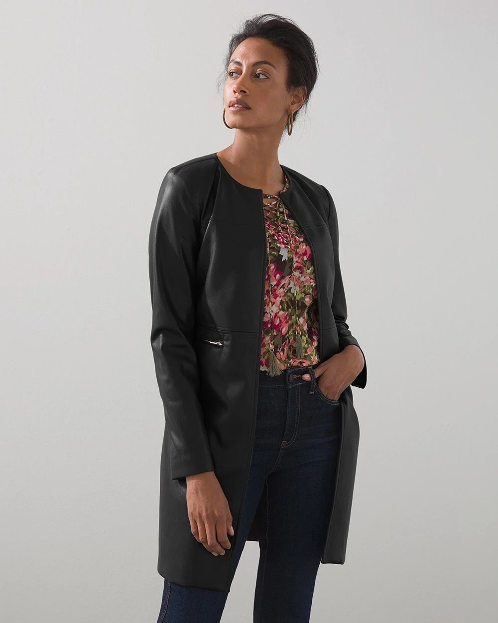 Edge to Edge Faux Leather Topper