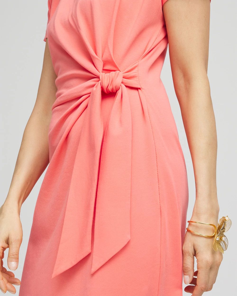 Dolman-Sleeved Side-Tie Dress