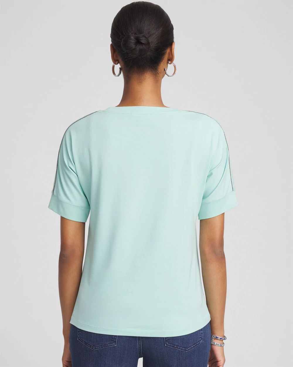 Touch of Cool™ Caviar Bead Detail Tee