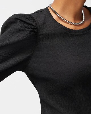 Textured Knit Romance Sleeve Tee