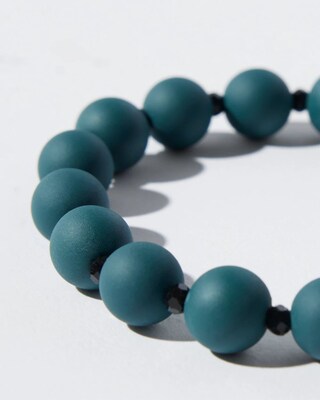 Matte Teal Stretch Bracelet
