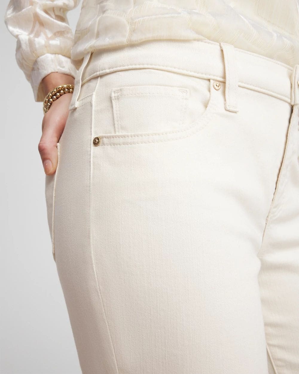 Petite Girlfriend Flared Leg Jeans click to view larger image.