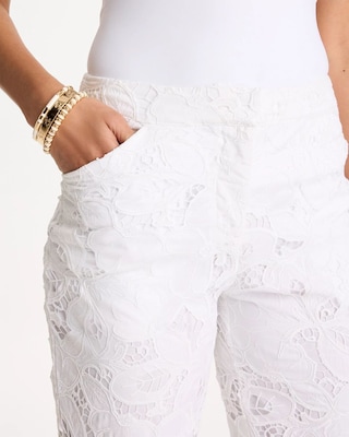 Novelty Lace Cropped Pants click to view larger image.
