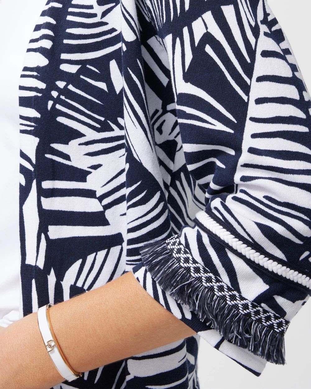 Palm Print Cardigan
