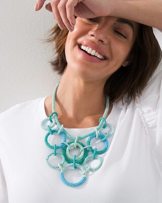 Seed Bead Links Bib Necklace