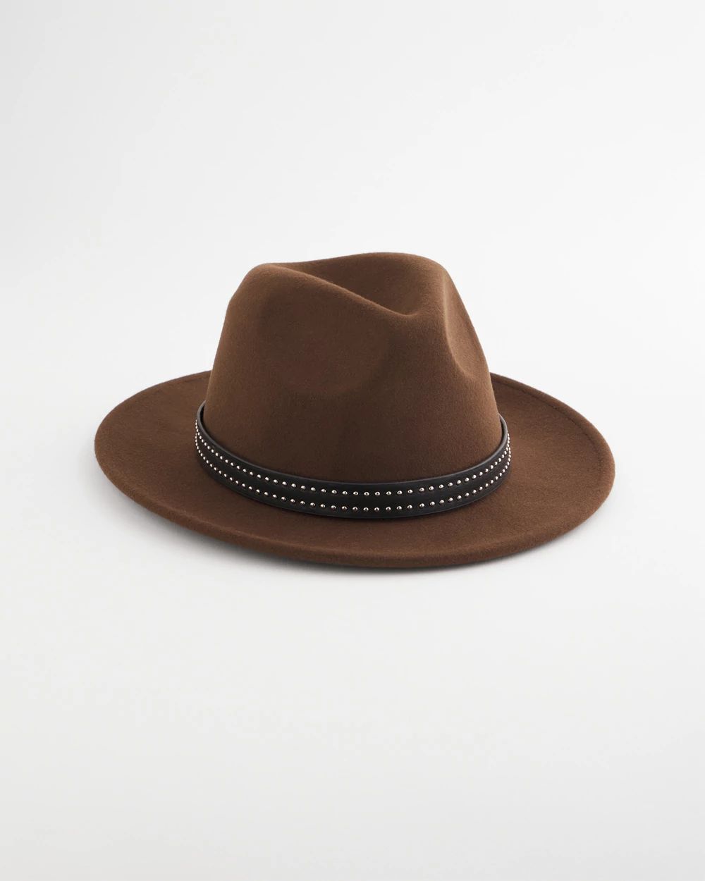 Studded Wool Felt Fedora Hat