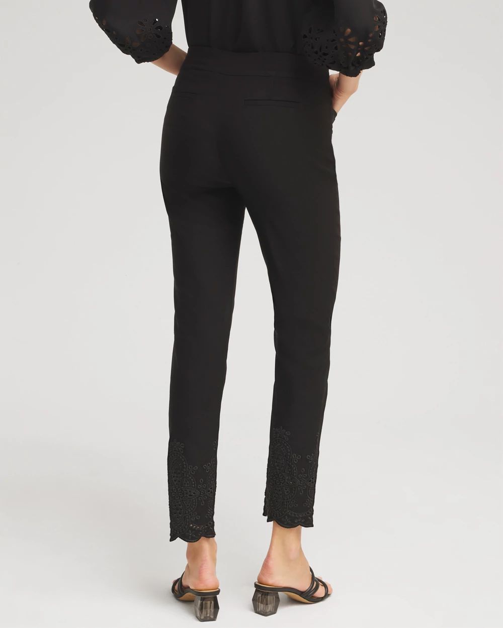 So Slimming Petite Brigitte Eyelet Ankle Pants