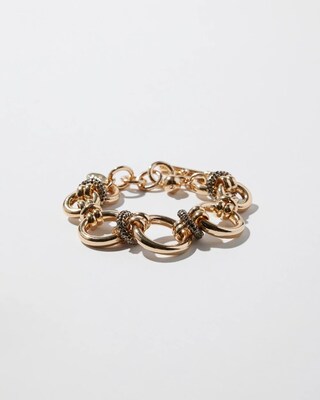 Gold Tone Links Bracelet