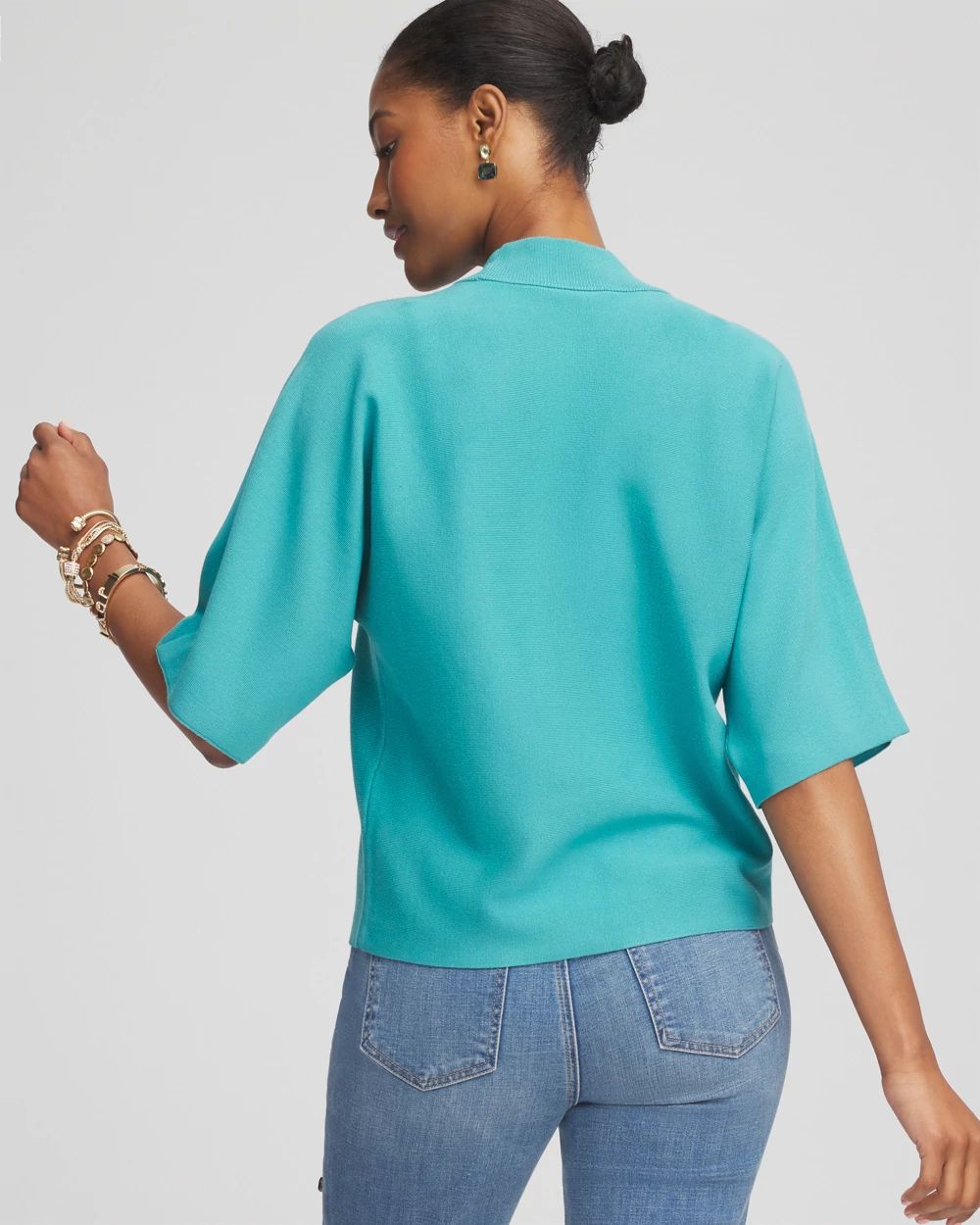 Short-Sleeve Pullover Sweater